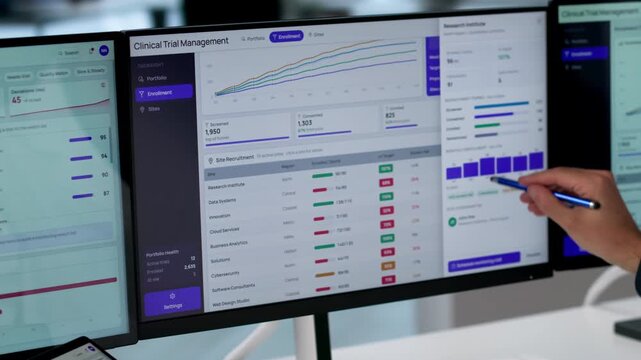 Clinical Trial Manager Analyzes Patient Enrollment Data