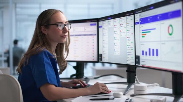 Healthcare Administrator Reviews Prior Authorization Requests
