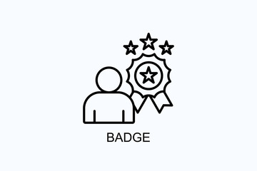 Fototapeta premium Badge Icon Or Logo Isolated Illustration