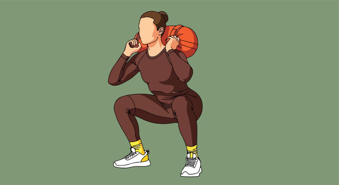 Person performing a squat with a weight on their back
