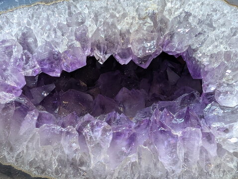 Vibrant Amethyst Geode Crystal Formation