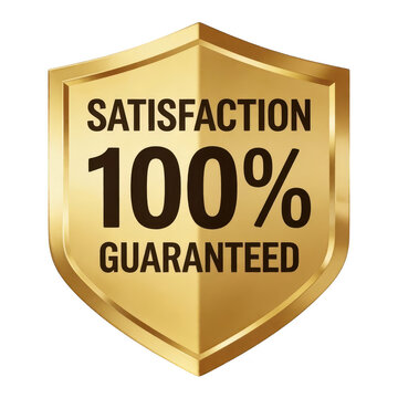 Gold Satisfaction Guarantee Shield Transparent Background