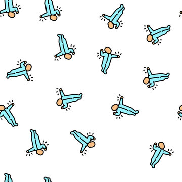 asymmetrical tonic neck reflex vector seamless pattern asymmetrical tonic neck reflex sign illustration