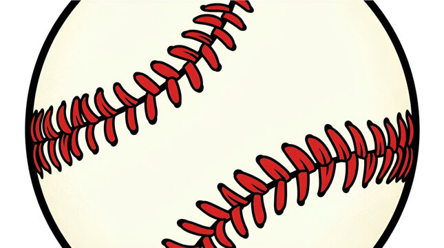 Close up of a baseball stitches vector graphic