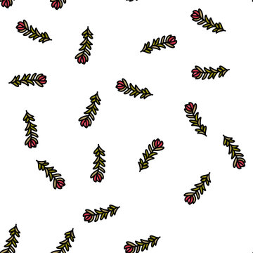 rotala rotundifolia seaweed vector seamless pattern rotala rotundifolia seaweed sign illustration