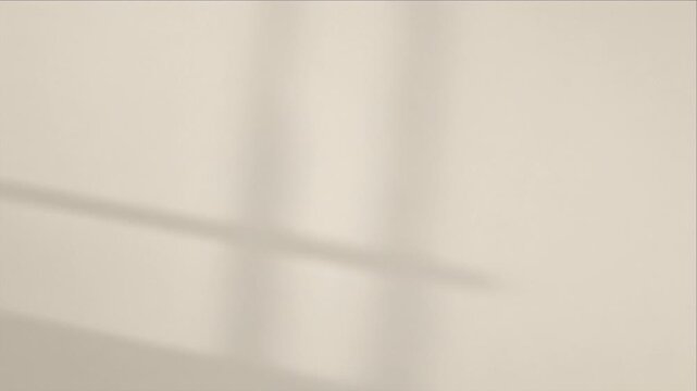 Minimalist shadow soft beige wall sunlight ray luxury abstract light overlay background modern interior mood with calm warm tone simple design space gentle blur effect neutral copy space elegant