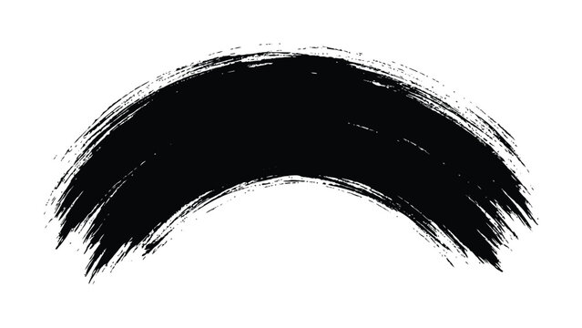 Black brush stroke on white background  a black brush stroke in a creative expression of art and design