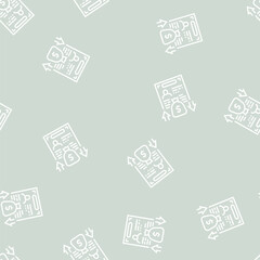 Obraz premium investment visa vector line seamless pattern investment visa sign illustration