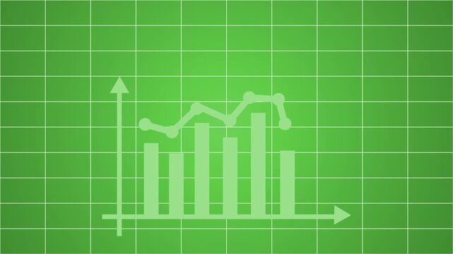 Business bar and line chart infographic animation