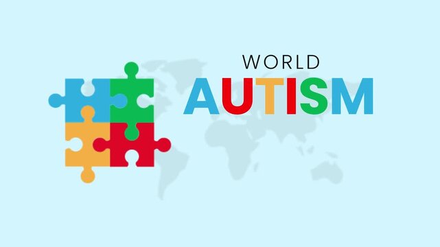 Autism awareness month motion video. Campaign about celebrating international autism day.