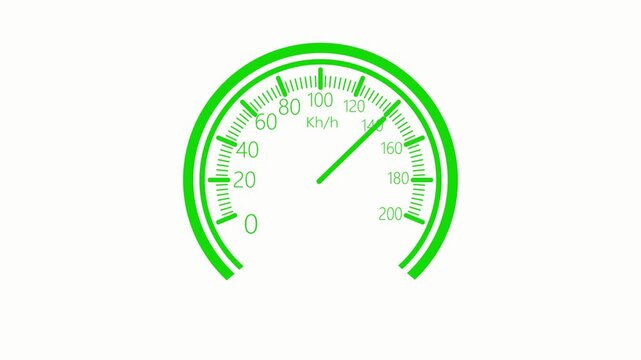 Analog speedometer gauge manimal animation