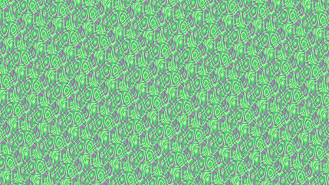Abstract green and purple liquid morphing pattern shifting continuously in a seamless background loop