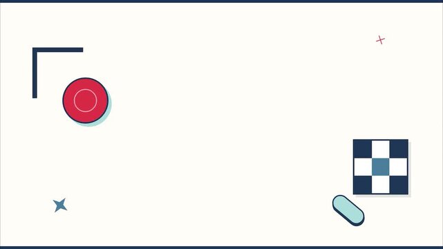 Abstract Geometric Shapes and Motion Graphics Elements Minimalist Flat Design Aesthetic Motion Graphics Asset for Presentation and UI Animation Design