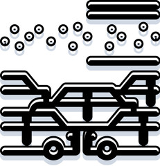 Fototapeta premium Automotive industry manufacturing process illustrating a car production line with new vehicles moving along the conveyor system, symbolizing industrial automation and logistics