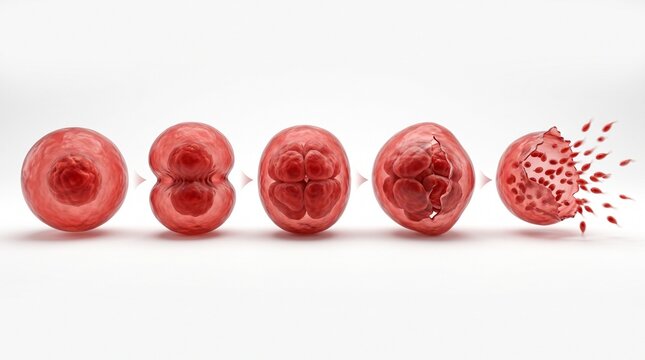 3d illustration of the embryonic development stages isolated on white background