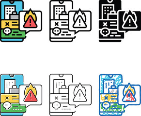 malice crisis variety color icon vector. malice crisis sign. isolated symbol