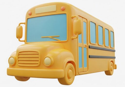 Yellow school bus ready for student transport