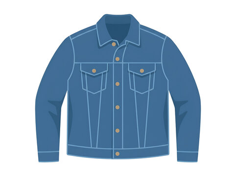 Jean jacket mockup vector illustration in flat style