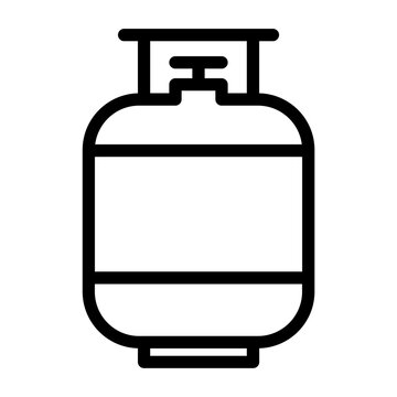 LPG gas cylinder bottle outline icon