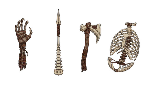 Primitive Bone Weapons and Skeletal Parts
