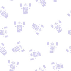 Fototapeta premium video file send to phone vector glyph seamless pattern video file send to phone sign illustration