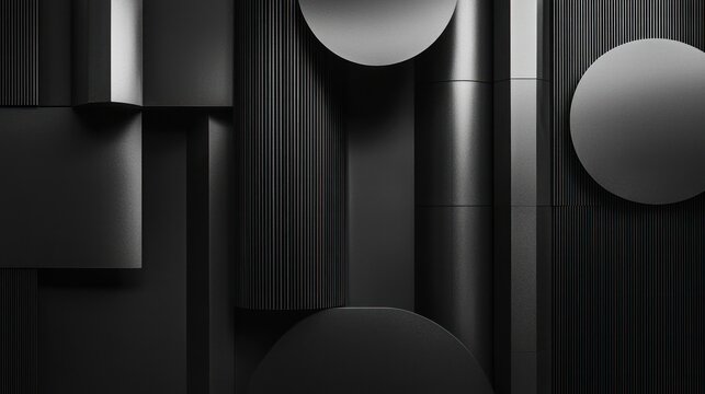 Abstract grayscale background with geometric shapes.
