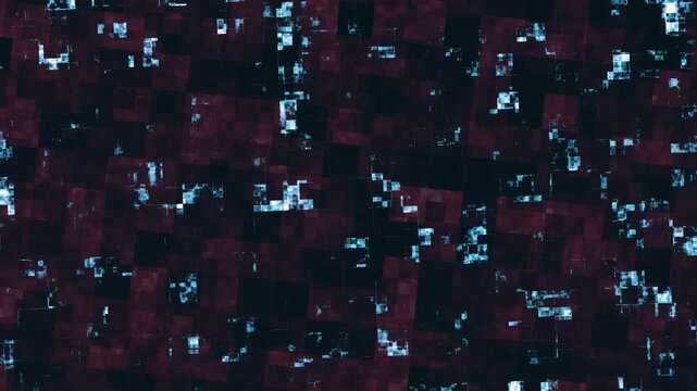 Abstract digital glitch matrix with futuristic cyber data pattern