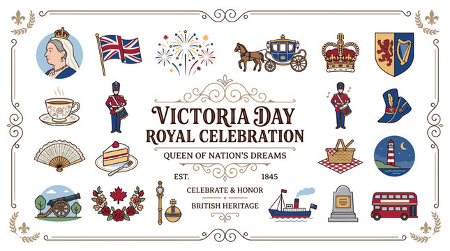 Victoria Day Royal Celebration Icons