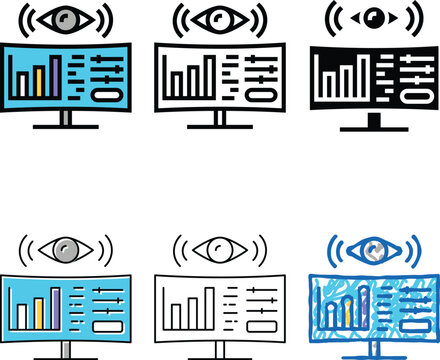 monitoring system multipack color icon vector. monitoring system sign. isolated symbol