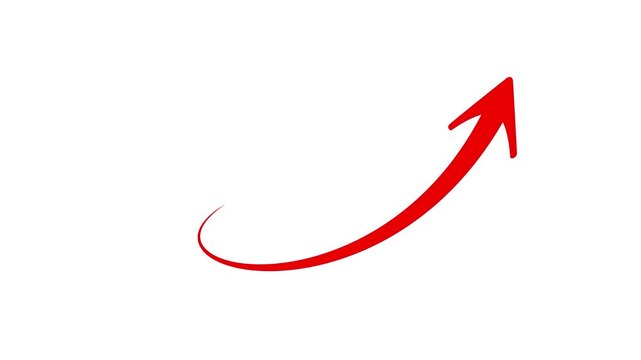 red arrow graph chart moving up . swipe arrow animation.