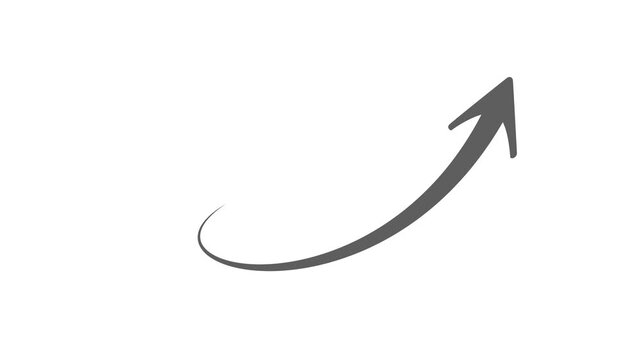 black arrow graph chart moving up . swipe arrow animation.