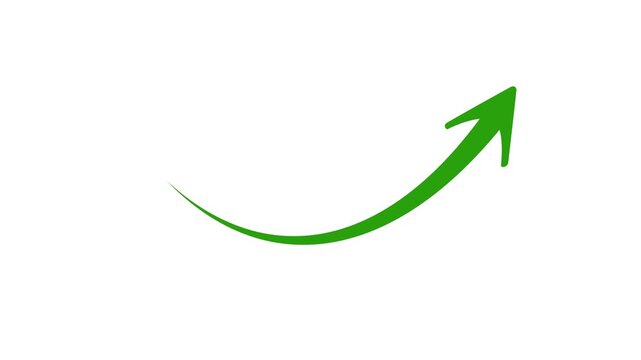 green arrow graph chart moving up . swipe arrow animation.