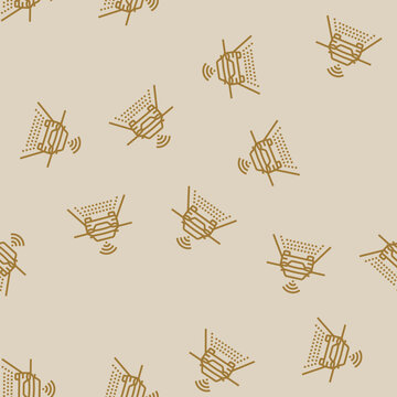 road lane detection autonomous vehicle vector line seamless pattern road lane detection autonomous vehicle sign illustration