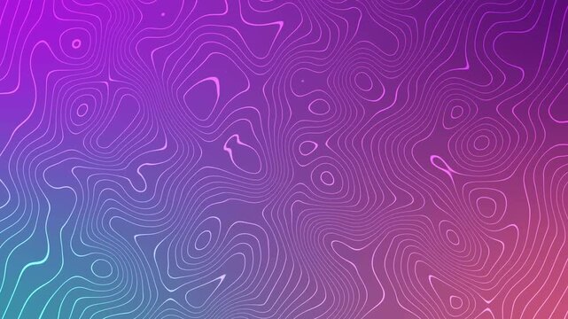 Abstract neon contour lines background animation, Background line wave liquid animated