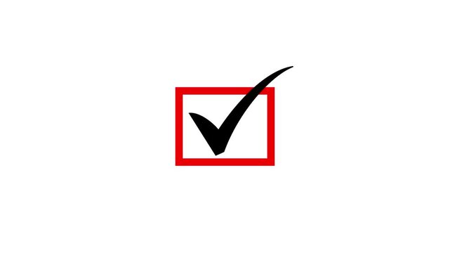 black checkmark in box ui android web ios app website design. yes and right symble.