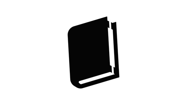 stock trading Book, black isolated vector silhouette