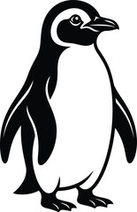 Obraz premium Standing Penguin Vector Silhouette Illustration