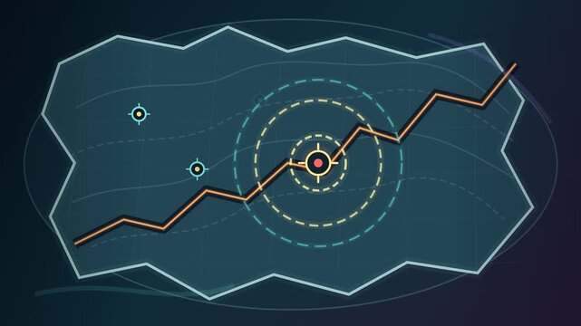 Earthquake Seismic Waves Spreading Across a Regional Map