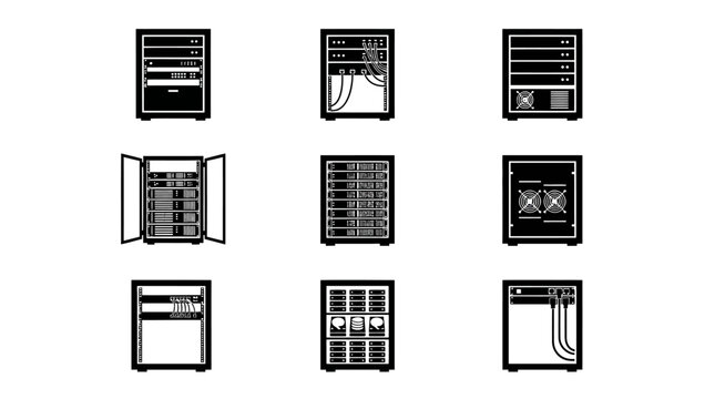 Server computer hardware components.
