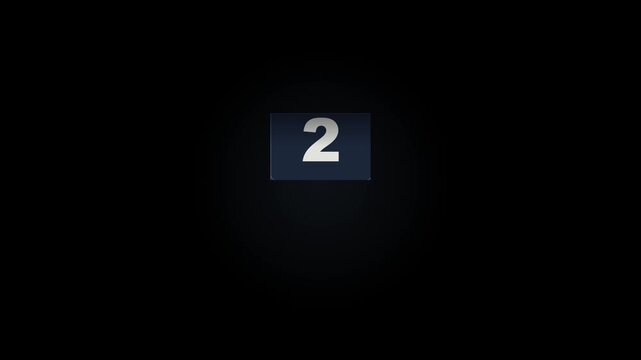 Dark background with white number two