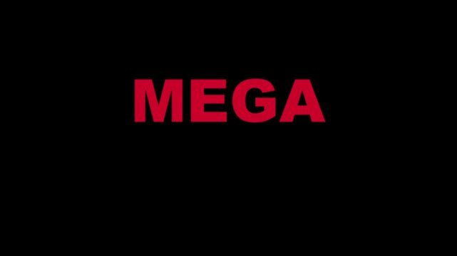 Black background with red mega text