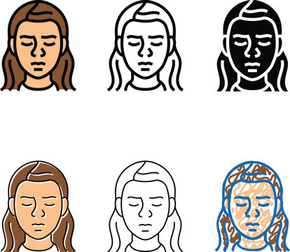 anguish woman expression color icon vector. anguish woman expression range sign. isolated symbol