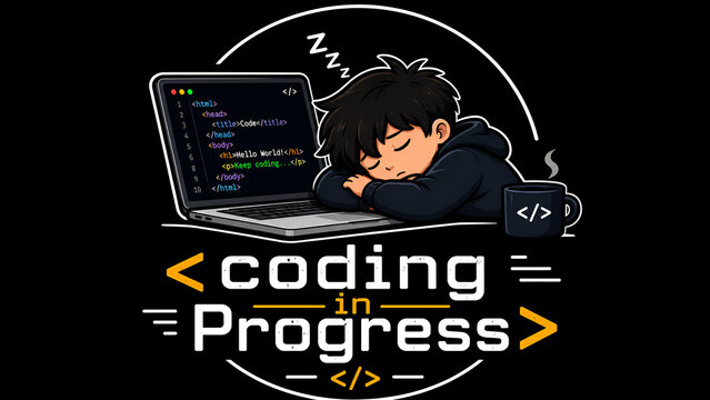 Coding In Progress Sticker 