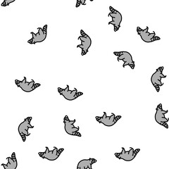 Fototapeta premium raccoon wild animal vector seamless pattern raccoon wild animal sign illustration