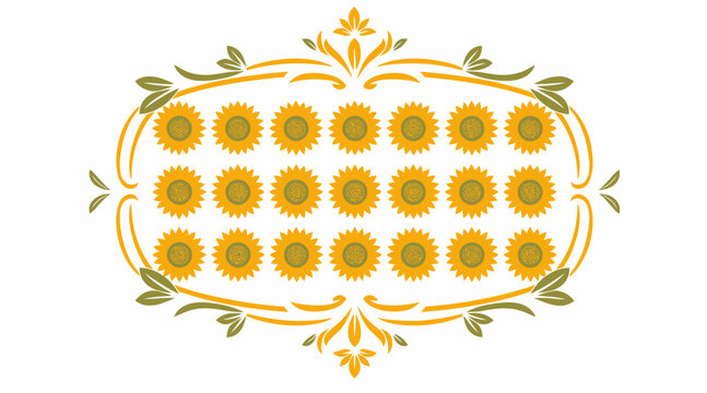 vintage sunflower floral pattern
