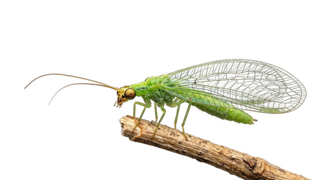 Green lacewing with golden eyes Insect, transparent, png, isolated white isolated on transparent background png