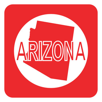 Arizona State Square Ink Stamp