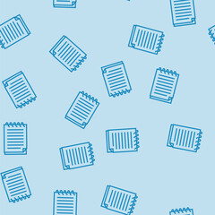 Fototapeta premium spiral notepad list vector line seamless pattern spiral notepad list sign illustration