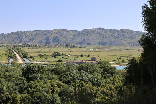 View of the landscape of the Butrint Canal - Albania