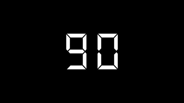 Digit counter from 0 to 90	
